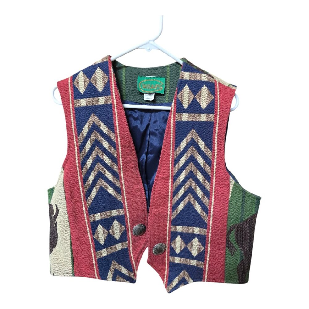Ladies Vintage Wraps Bison Vest